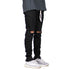 Streetwear Skinny Mid Waist Straight Pants Men's Ripped Jeans
